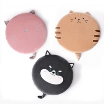 고양이 강아지 쿠션 원형 의자 방석, 핑크캣