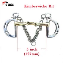 승마 제품 말 비트 킴버위크 5 인치 구리 더블 입 관절 슬롯 볼 후크 & 커브 체인130880