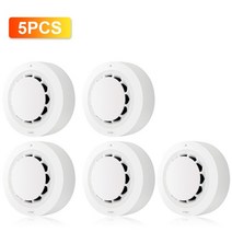 화재 감지기 경보기 테스트기 Tuya wifi 연기 경보 흡연 센서 스마트 라이프 홈, 5개