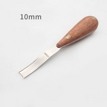 실용적인 가죽 공예 가장자리 베벨러 스카이빙 베벨링 나이프 절단 수공예 도구 배꽃 나무 손잡이, 10mm