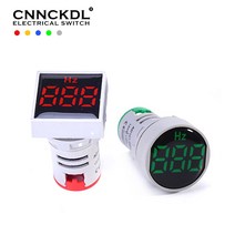 22mm 보호 필름 0-99Hz 측정 범위 디지털 디스플레이 전기 헤르츠 주파수 측정기 사각형 원형 신호 표시기, 02 Film Square_05 White