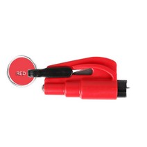 다기능 유리 차단기 Lifeguard 키 체인 해머 자동 창 차단기 벨트 커터 미니 휴대용 안전 해머 자동차 응급, 01 red