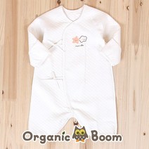 오가닉붐 신생아용 네츄럴 삼중지 보온 배냇가운