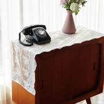 프렌치자수 레이스 테이블러너(3size), 없음, 40 x 180cm