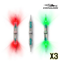 우기마켓 챌리온 CLA-01 양방향 낚시 집어등 3개, 플래시그린