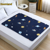 안심 워터프루프 생리패드 생리매트리스 세탁 가능 라지 이모매, 귀여운 양면 방수 매트