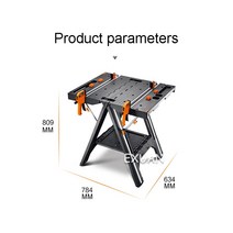 접이식 프로파일 작업대 워크벤치다기능 접이식 목공 테이블/휴대용 DIY 작업대/강철 프레임/130kg 내 하중, 한개옵션0