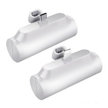 액티몬 휴대용 거치형 미니 도킹형 보조배터리 5000mAh 고속충전 Type-C 아이폰 8핀, 액티몬_C타입, 화이트(5000mAh)