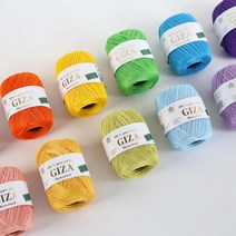 [앵콜스] 기자 코튼 70g 고급 레이스실 도일리 뜨개실, 15 피치(낱개)