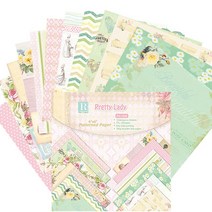 구김지 습자지 포장습자지24 장 6 인치 스크랩북 공예 종이 팩 무늬, 18 DP101-19