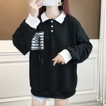 어썸풀 여성용 미미듀 배색 카라티
