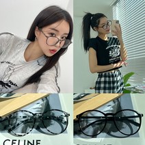 [유유존] 라운드뿔테안경 패션 데일리 호피 쌩얼 뿔테
