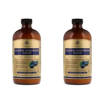 솔가 Solgar 칼슘 마그네슘 비타민 D3 블루베리 액상형 473ml X2팩, 16ml, 1개