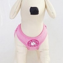 소포라 슬림핏 안정적인 착용 또사구 슬림메쉬 강아지 하네스 핑크 [S] E-1732291