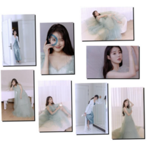 아이유포카 포토카드 고화질 코팅 아이유 고퀄리티 포스트카드 고급 굿즈 여자아이돌 프리미엄, IU-HB32, 5인치 사진 8장 (코팅)