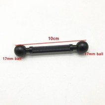 조인트 소켓 링 17mm 볼 마운트 더블 암 클램프 연결로드 어댑터 액션 카메라 전화, 알루미늄 합금