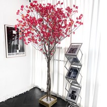 수피아 조화 라인 벚꽃나무 인조나무 실내조경 인테리어소품, 9.라인벚꽃 핫핑크, 2200mm, 벽면형