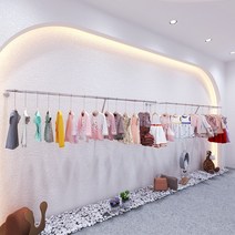 옷걸이 벽면행거 스탠드 렉 파이프벽 의류매장 고정식, 바닥 T자형 길이 550CM