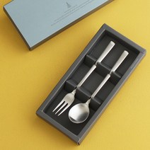 인스푼 티스푼포크 돌답례품 티스푼세트, 티티 2P, 인쇄 / 포장 (파랑도트)