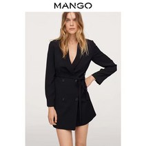 여성 MNG 여성 긴팔 원피스 미니스커트입니다 정장 원피+선물