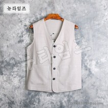 남자 여름 얇은 스타일 린넨 느슨한 조끼 복고풍 면 린넨 조끼