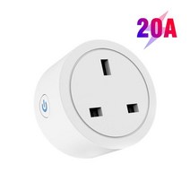 전동대패 Aubess WiFi 스마트 플러그 Tuya 16A20A UK 소켓 전원 모니터링 타이밍 기능 포함 Alexa Google 홈 통한 음성 제어, [02] 20A