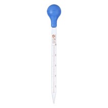스포이드 과학 실험 교구 키트 스포이트 1/2/5pcs Dropper 피펫 유리 스케일 라인 실험실 측정 Pipet 파란색 고무 헤드 10ML, 02 10ml