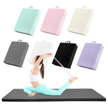 LOVISH 3단 접이식 요가매트 층간소음방지 홈트 필라테스 링피트 운동, 파스텔핑크