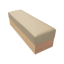 대성쇼파 인조가죽 사각 2인용 벤치스툴(투톤형) 1000mm -병원 학교 학원 매장, DS 103(베이지)+W531필름지