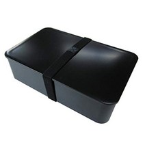 365Methods Bento 간단한 점심 박스 M 일본에서 만든 검은 색 Black Packin 파티션 벨트 범위 식기 세척기 호환 0.8L, 1개, 상품명참조