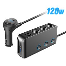 완속 급속 주행 충전기 가정용 전기차충전기 범용 120w 1224v 라이터 스플리터 4, 1개