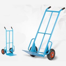 논슬립 손잡이 박스 대량 운반용 밀차 주말농장 택배기사 축산시장 목공소, 일단카 발포바퀴