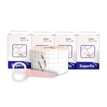 슈퍼픽스(SUPERFIX)반창고 5cm x 10m x 4개 + 반창고닷컴 안전가위, 슈퍼픽스 브라운 5cm x 10m x 4개 + 안전가위