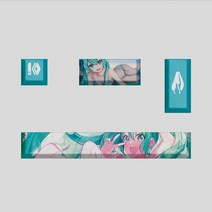 가상키보드 원신 임팩트 참신한 올오버 염료 서브 베드 DIY 키캡 스페이스바 Pbt 사용자 정의 기계식 키보, 한개옵션2, 13 자홍색, 한개옵션1