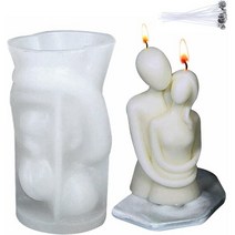 캔들 제작을 위한 바디 금형 MUAECH 3D 커플 포옹 아트 실리콘 수지 주조 아로마 테라피 석고용 수제 비누, Lover
