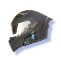 킥커머스 초경량 블루투스 풀페이스 시스템 오토바이헬멧 하이바 바이크 헬멧, L, 베이직블루