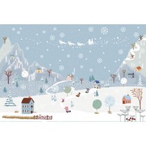 썰매 겨울 현수막 290