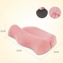 코골이 방지 베개 옆으로자는베개 거북목 일자목 경추목 베개 인체 공학적 정형 베개 느린 리바운드 메모리, 05 C Pink_01 52x35x11