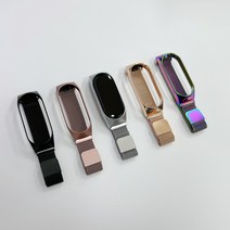 샤오미 미밴드7 밀레니즈루푸 스트랩+필름 2매입 증정, 블랙