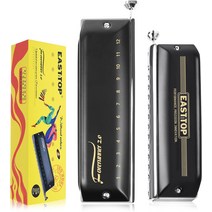 EAST TOP 업데이트된 FORERUNNER 2.0 패드 미포함 크로매틱 하모니카 12홀 48톤 C 키 마우스는 성인 베고 및 학생용, [04] 비비