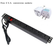 iot 멀티탭 와이파이 PDU 6 콘센트 금속 전원 스트립 서지 보호기 250V 10A 2500W with1.8M 연장 코드 19, 01 110-250 볼트_01 6, 02 US