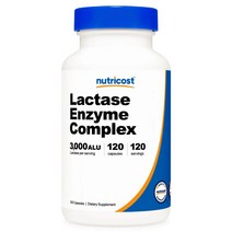 Nutricost 뉴트리코스트 락타아제 엔자임 컴플렉스 120캡슐, 1개, 기본, 120정