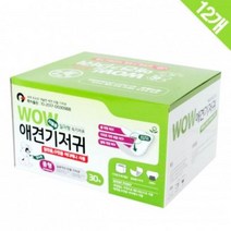 OQS245633와우 하나로 속 기저귀 30매 일자형 x12 중형, 1