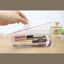 메이크업 브러쉬수납 아크릴뚜껑 정리함 제자리찾기 고효율 스타일 트레이, 1개