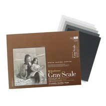 스트라스모아 차콜지 Gray Scale 패드 스케치북 혼색5색 46x61cm 15매 (GI4400018)