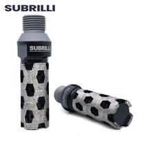 광택기 패드 세트 SUBRILLI 가스 다이아몬드 핑거 스톤 화강암 대리석 코어 드릴링 밀링 금속 본드 1 개, 1.1개