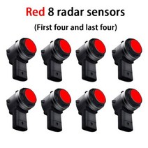 지게차후방감지기 굴삭기 후방경보기 OEM 센서 주차 지원 백업 레이더 부저 시스템 후면 앞 범퍼 혼다 시빅 10 11 FC FK 20162023, Red (8 )+16-21 Civic 10 FC FK