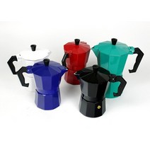moka pot italian 커피 머신 에스프레소 알루미늄 간헐천 커피 메이커 주전자 라떼 스토브 클래식 커피웨어 바리 스타 액세서리, 블랙 300ml