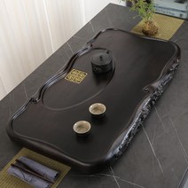 차탁자 전목차판 찻판 다반 다판 차도구 차다기 차반 차탁, 브론즈빅사이즈쌍용희주흑단문-4B블랙개