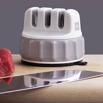 자이로 3단 주방 수동 매직 괴물 세라믹 칼갈이 칼연마기 칼가리 나이프 가위 부엌칼 샤프너 연마기 그라인더 갈기 갈이 가는 기계 흡착고정식, 화이트, 1개